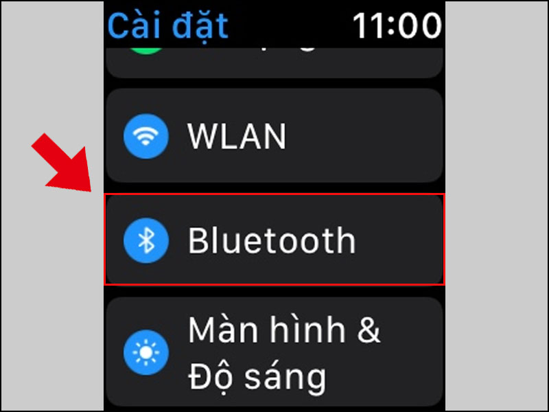 Bấm vào Bluetooth